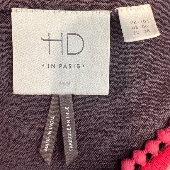 HD in Paris Nerine Embroidered Aztec boho Blouse size 6 - Picture 5 of 6